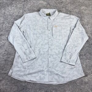 New Marsh Wear Shirt Men's 2X Smoke Coastal Camo Lenwood Hagood Tech Long Sleeve